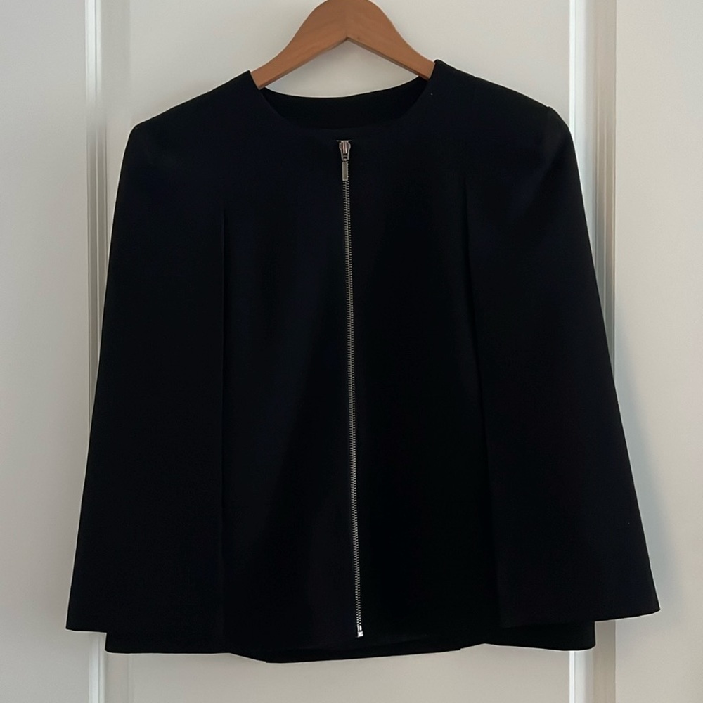 DREW Collarless Cape Jacket - AOC style